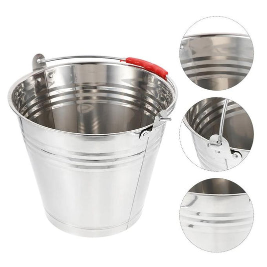 Stainless Steel Bucket - Silver