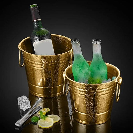 Metal Ice Bucket – Gold Finish