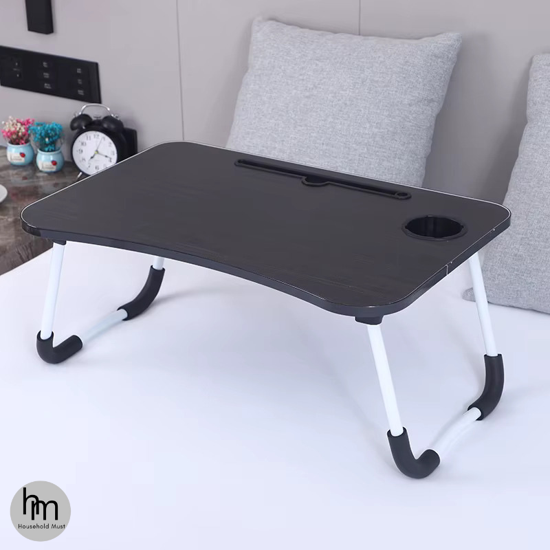 Folding Laptop table-  Portable Laptop Bed Tray Table Notebook Stand Reading Holder with Foldable Legs for Eating Breakfast, Reading Book, Watching Movie on Bed/Couch/Sofa