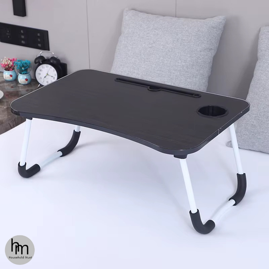 Folding Laptop table-  Portable Laptop Bed Tray Table Notebook Stand Reading Holder with Foldable Legs for Eating Breakfast, Reading Book, Watching Movie on Bed/Couch/Sofa