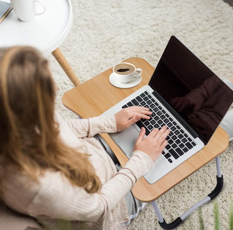 Foldable Laptop Table,Laptop Desk, Portable Laptop Bed Tray Table Notebook Stand